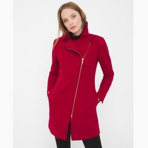 Asymmetrical Zip-Front Coat
